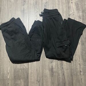 Sweatpants bundle 2 Men’s Black Sweat Pants Lg Puma and SevenSouls